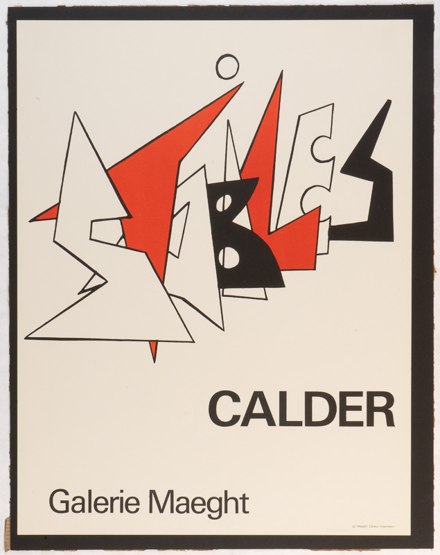 Poster advertising Calder exhibition.